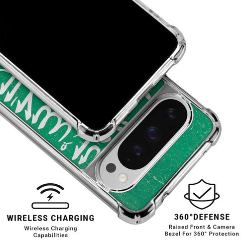 Saudi Arabia Flag Distressed Google Pixel 10 Pro XL Clear Case